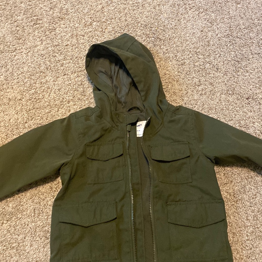 Old navy Green rain coat 18-24 m